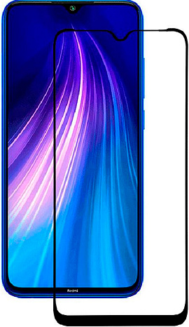 Защитное стекло RED LINE "Full Glue" для Xiaomi Redmi Note 8 черная рамка